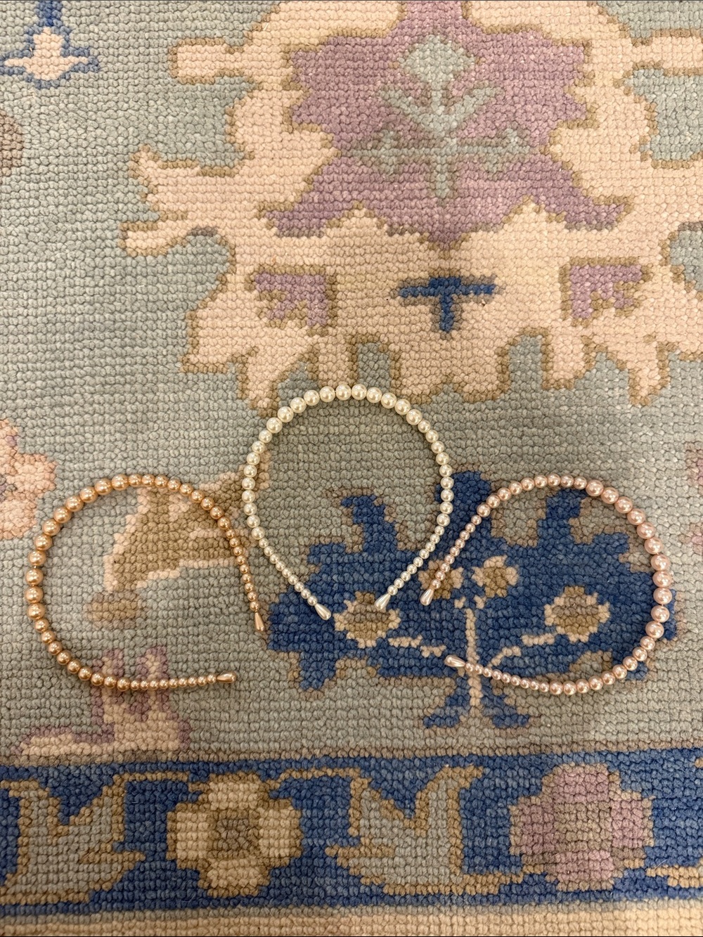 Anthropologie pearl headband set